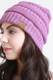 Solid Ridged Knit Beanie