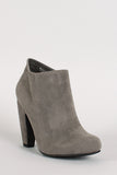 Bamboo Suede Round Toe Heeled Booties