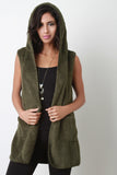 Hooded Fuzz Vest