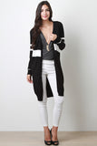 Open Stripe Sleeve Cardigan