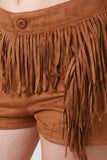 Solid Fringe Shorts