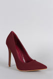 Shoe Republic Nubuck Pointy Toe Stiletto Pump