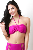 Colored Halter Bandeau Top