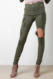 Light Wash Distressed Skinny Jeans