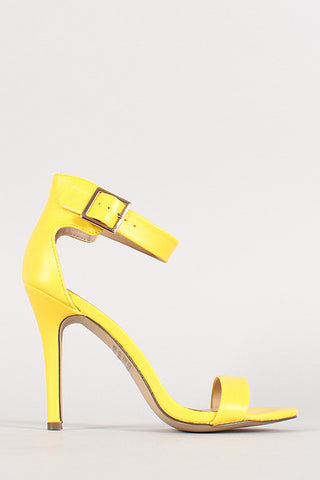 Breckelle Ankle Buckle Open Toe Heel