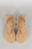 Jelly Enamel Shamrock Thong Flat Sandal