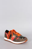 Wild Diva Lounge Camouflage Lace Up Sneaker