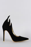 Shoe Republic Suede Flame Pointy Toe Pump