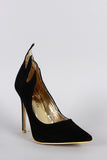 Shoe Republic Suede Flame Pointy Toe Pump