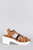 Bamboo Strappy Fisherman Platform Sandal