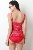 Polka Dot Ruffle Tankini Set