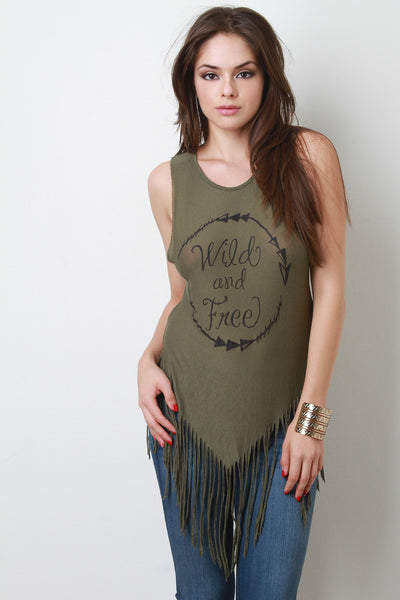 Wild and Free Fringe Top