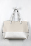 Pebbled Leatherette Two-Tone Reversible Bag