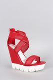 Bamboo Mesh Lug Sole Platform Wedge