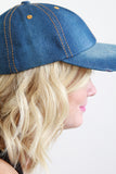 Distressed Denim Cap