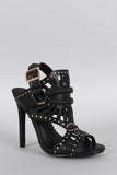 Liliana Cutout Harness Open Toe Heel