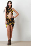 Baroque Surplice Open Front Dress