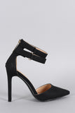 Liliana Pointy Toe Double Ankle Strap Stiletto Pump