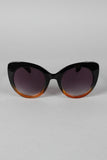 Two-Tone Cat Eye Sunglasses