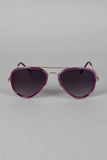 Color Trim Aviator Sunglasses