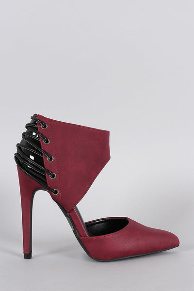 Qupid Strappy Ankle Cuff Pump