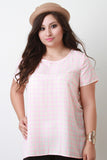 Plus Size Neon Grid Top