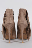 Qupid Western Flair Fringe Bootie