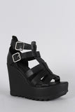 Wild Diva Lounge Caged Lug Sole Wedge