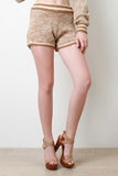 Melange Chunky Knit Shorts