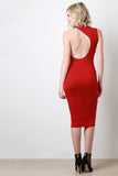 Asymmetrical Racerback Midi Dress