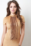 Hoop Collar Long Fringe Necklace