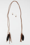 Feather Drape Suede Necklace