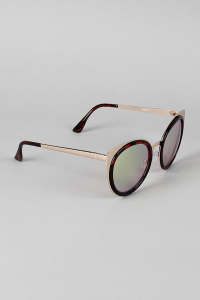 Redux Metallic Frame Cat Eye Sunglasses