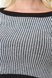 Melange Ribbed Knit Sweater Crop Top
