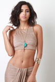 Suede Racerback Crop Top