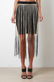 Dip Dyed Metallic Tassel Skirt