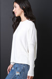 Casual Long Sleeves Dolman Trapeze Top