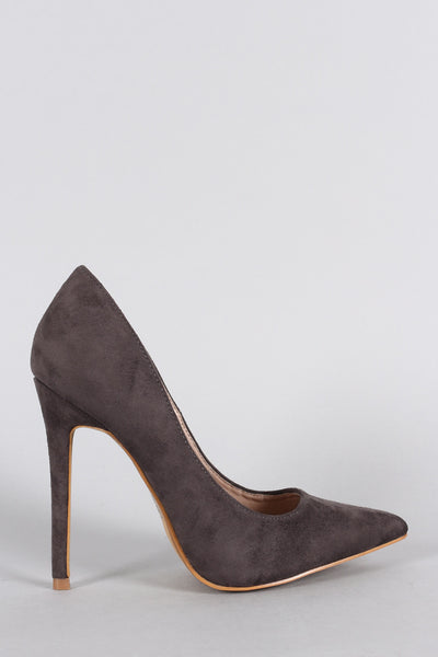 Shoe Republic LA Suede Pointy Toe Stiletto Pump