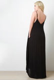 Sleeveless Crepe Maxi Dress