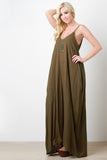 Sleeveless Crepe Maxi Dress