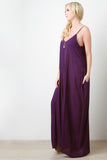 Sleeveless Crepe Maxi Dress