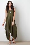 Sleeveless Drape Maxi Dress