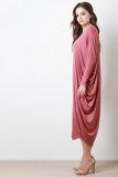 Keyhole Draping Maxi Dress