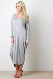 Keyhole Draping Maxi Dress