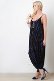 Streak Print Sleeveless Harem Jumpsuit