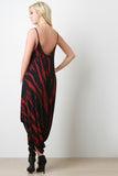 Streak Print Sleeveless Harem Jumpsuit