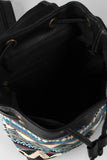 Tribal Canvas Mini Flap Backpack