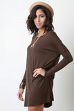 Boxy Long Sleeve Mini Dress