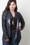 Draped Contrast Sleeves Blazer