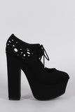 Dollhouse Mary Jane Cutouts Platform Chunky Pump